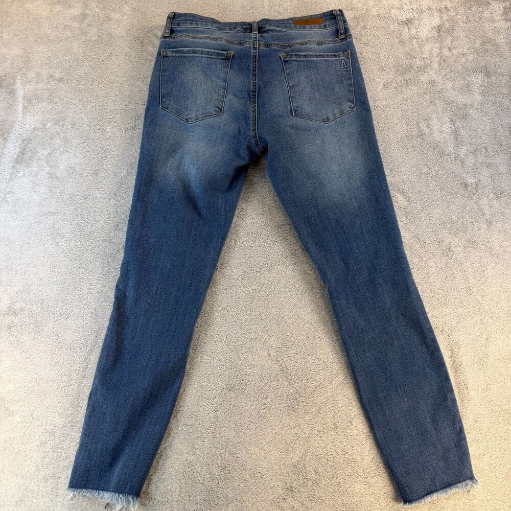 Articles of Society Skinny Jeans Women Distressed Raw Hem Blue Size 28 - Picture 3 of 11